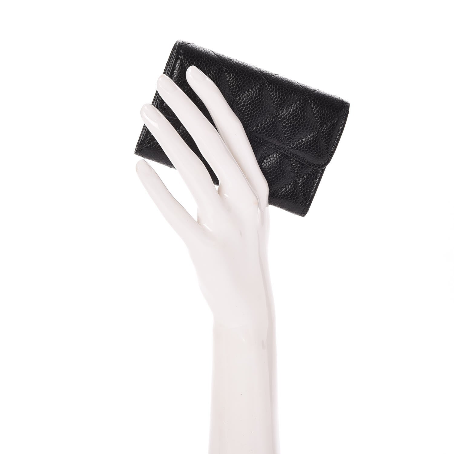 Chanel Caviar Quilted Flap Card Holder Black 2 of 9