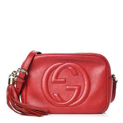Gucci Pebbled Calfskin Small Soho Disco Bag Tabasco Red 1 of 16