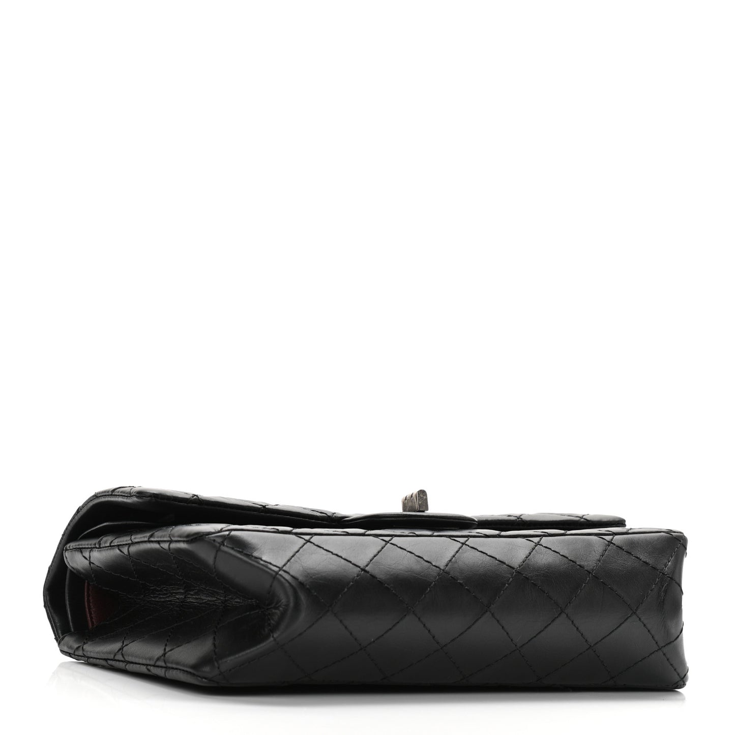 Aged Calfskin Quilted 2.55 Reissue 225 Flap Black