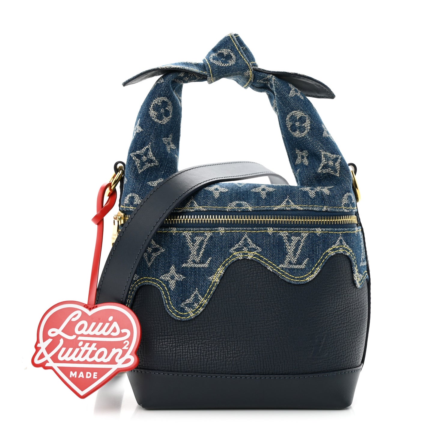 X NIGO Taurillon Monogram Denim Japanese Cruiser Blue