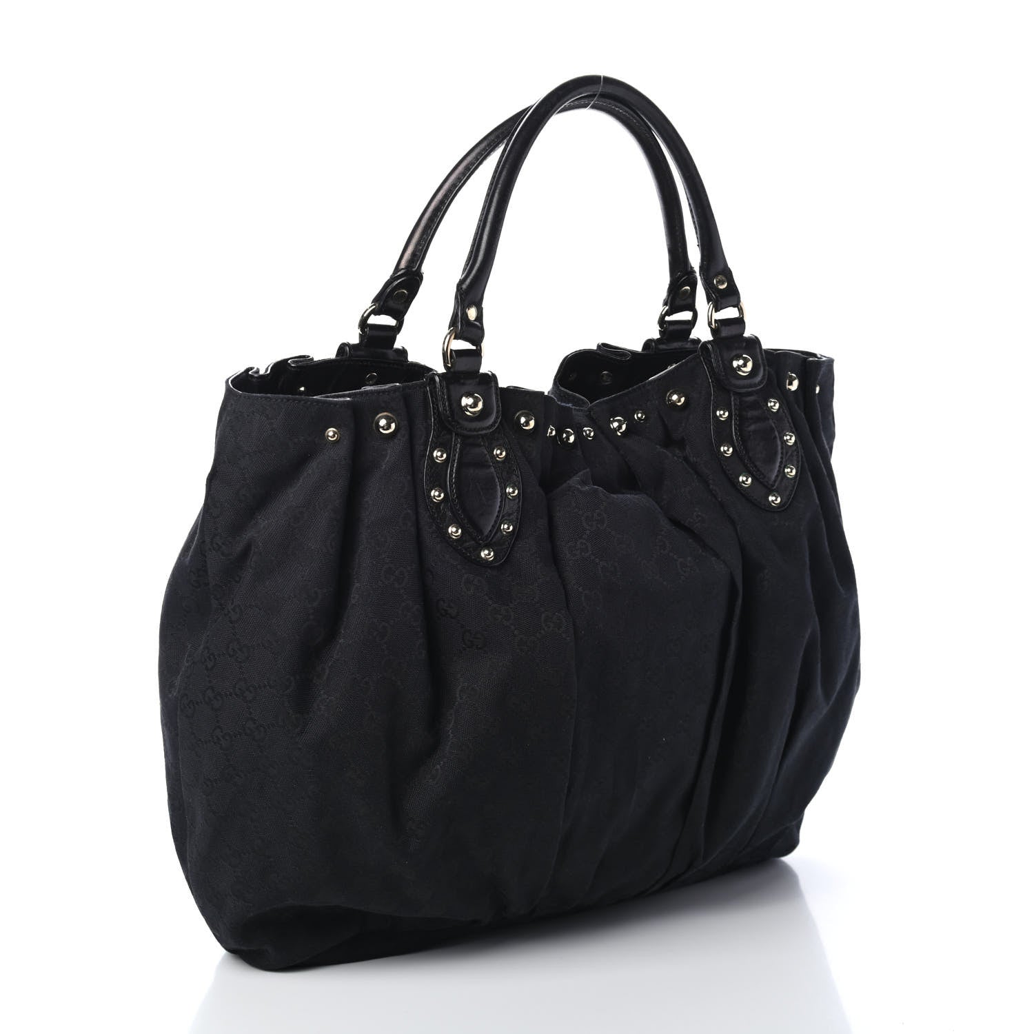 Gucci Monogram Studded Pelham Tote Black 2 of 5