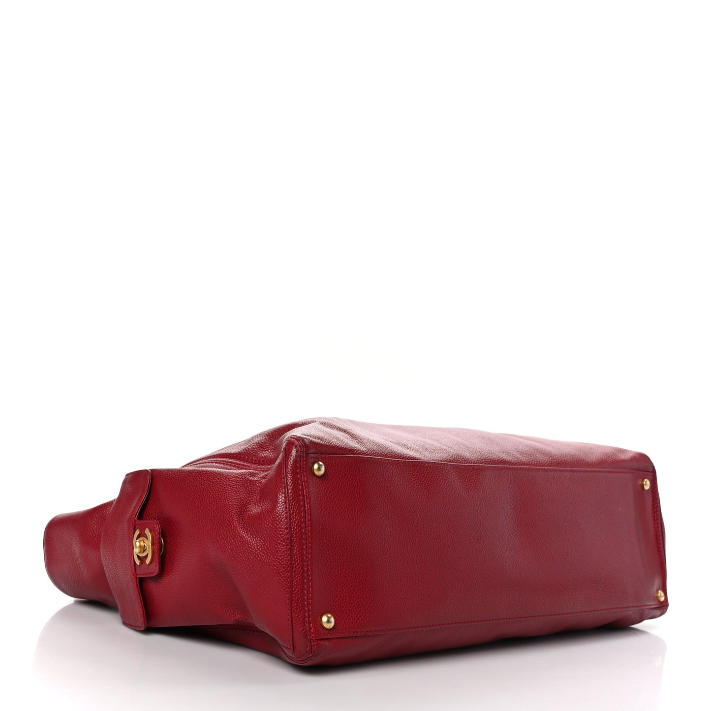 Caviar Pocket Shopping Tote Red