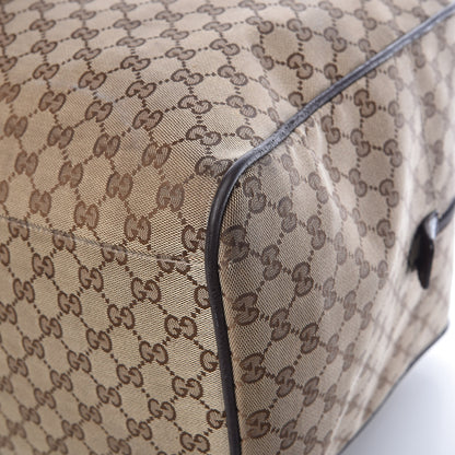 Gucci GG Monogram Web Large Collapsible Carry On Duffle Beige Brown 16 of 17