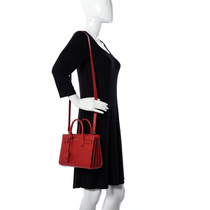 Saint Laurent Calfskin Nano Sac De Jour Lipstick Red 2 of 12