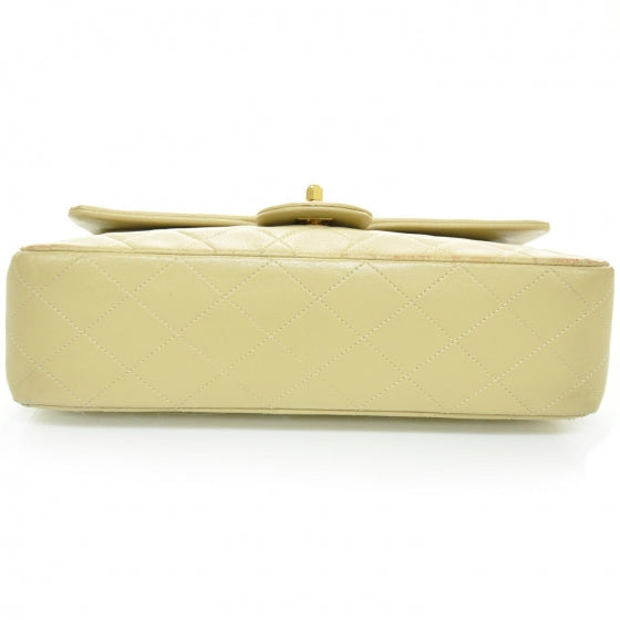 Chanel Lambskin Medium Double Flap Beige GHW 4 of 12