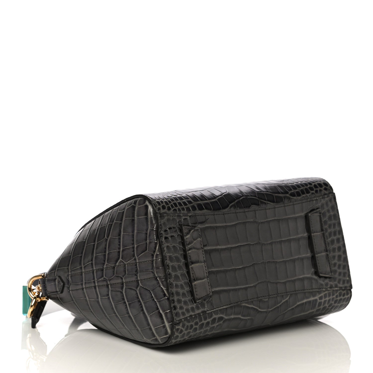 Givenchy Calfskin Crocodile Embossed Small Antigona Storm Grey 4 of 9