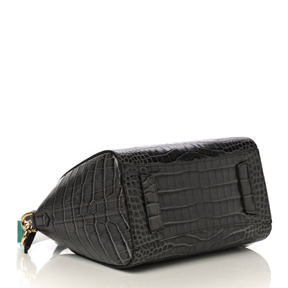Givenchy Calfskin Crocodile Embossed Small Antigona Storm Grey 4 of 9