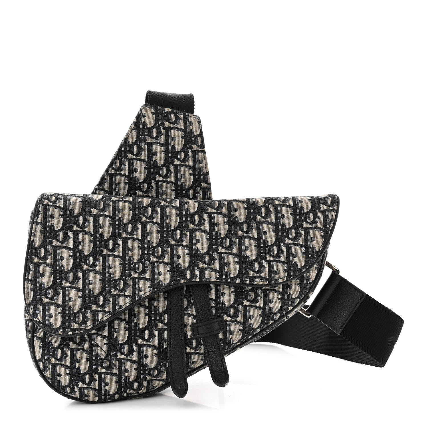 Christian Dior Oblique Mens Saddle Bag Black 1 of 12