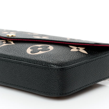Louis Vuitton Empreinte Monogram Giant Felicie Pochette Black Beige 9 of 9