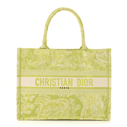 Christian Dior Canvas Embroidered Medium Dioriviera Toile De Jouy Book Tote D-Lite Green 1 of 16