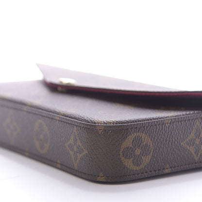 Louis Vuitton Monogram Pochette Felicie Chain Wallet Fuchsia 10 of 11