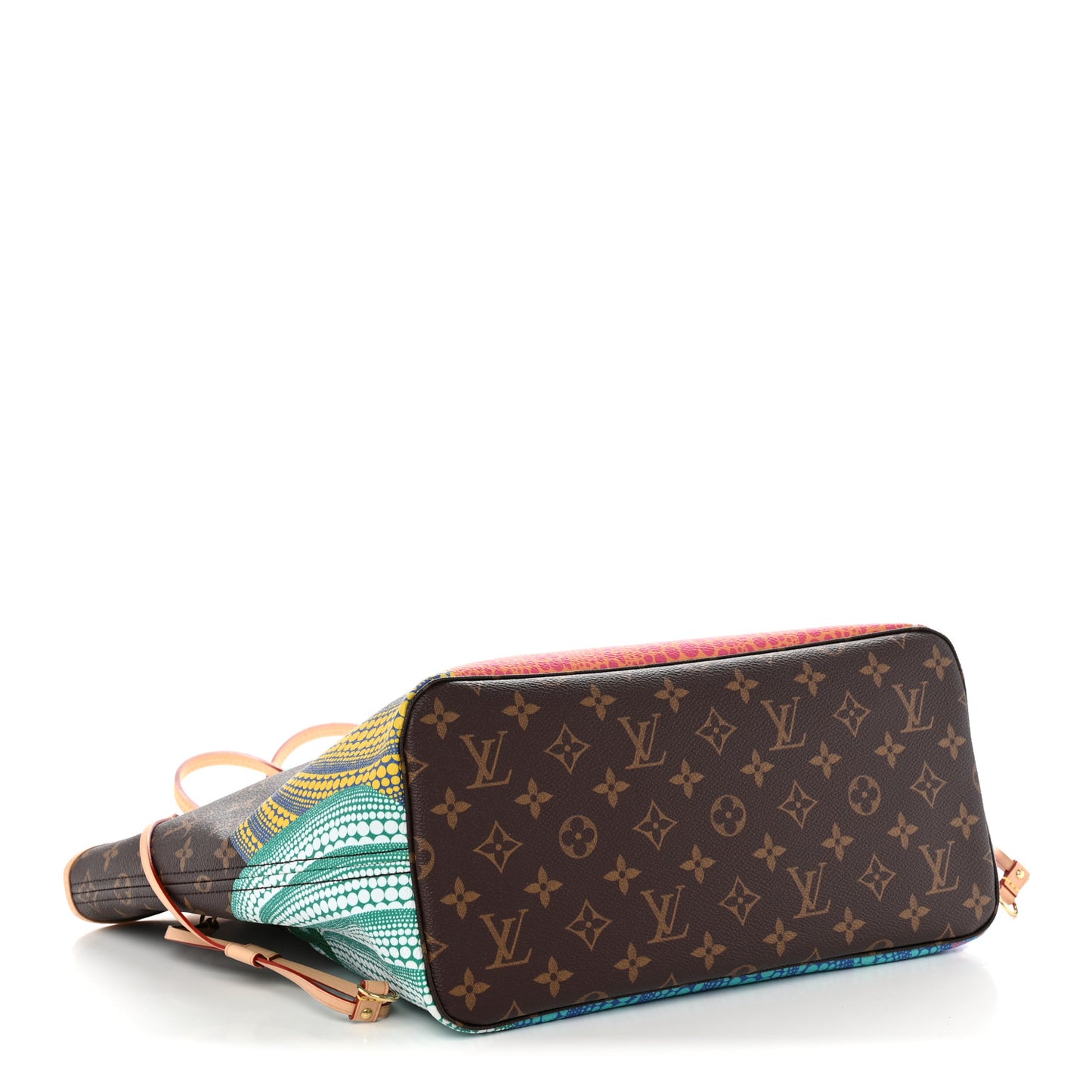 LV X YK Monogram Kusama Pumpkin Neverfull MM