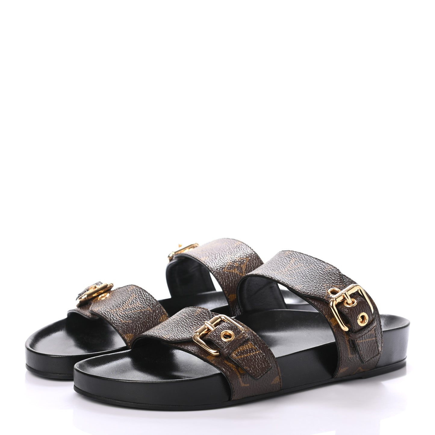 Monogram Bom Dia Mule Sandals 39 Black
