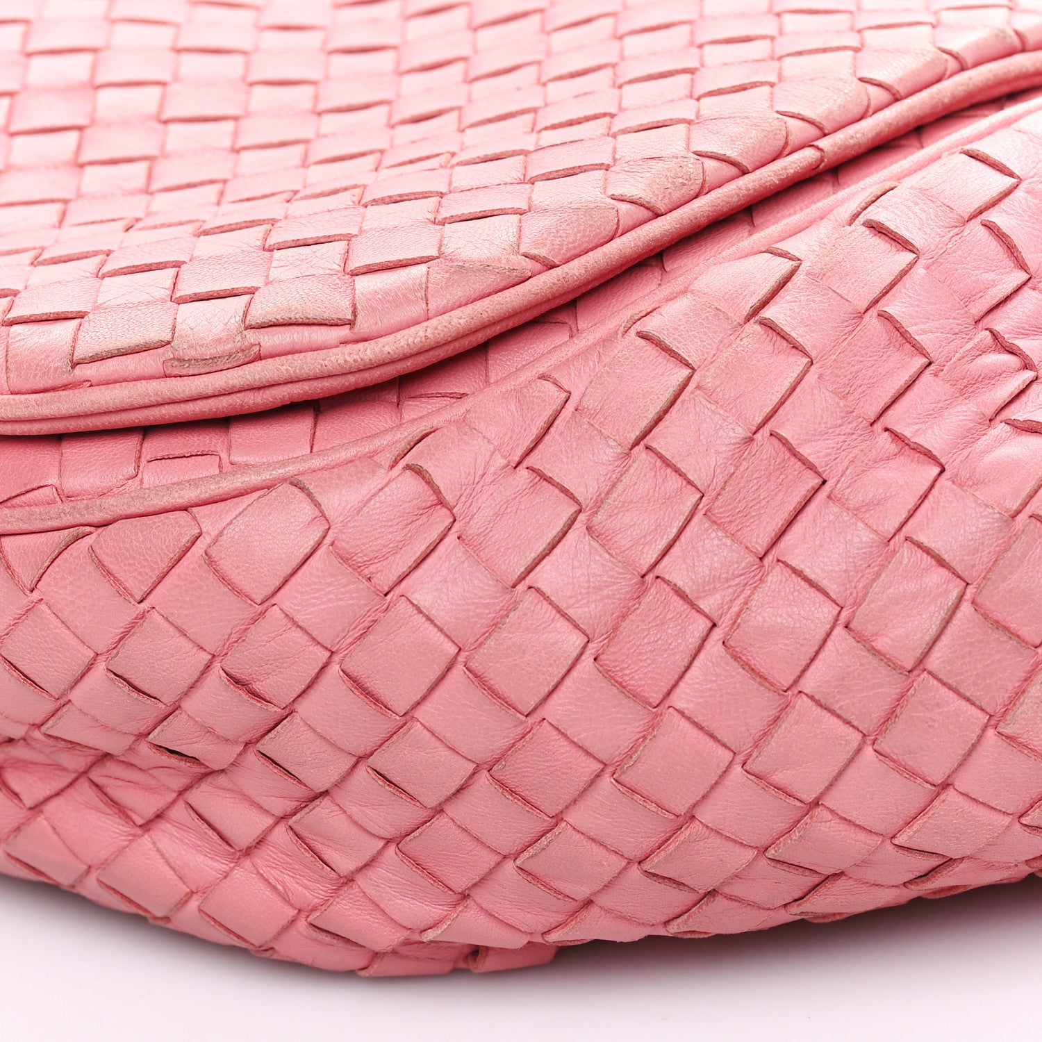 Bottega Veneta Nappa Intrecciato Crossbody Flap Bag Pink 7 of 9
