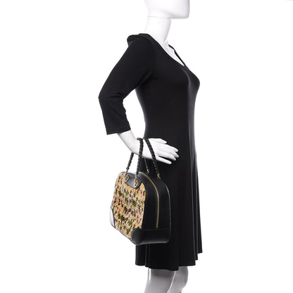 Louis Vuitton Tweed Calfskin Bowling Vanity Black Multicolor 2 of 11