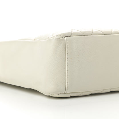 Chanel Caviar Quilted Petit Shopping Tote PST White 9 of 16