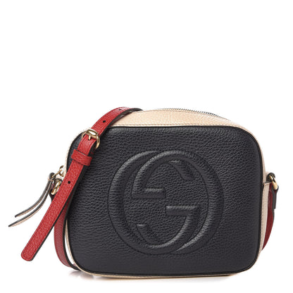 Gucci Dollar Calfskin Small Soho Disco Bag Blue Hibiscus Red Mystic White 1 of 10