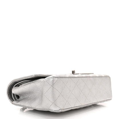 Chanel Metallic Caviar Quilted Medium Double Flap Silver 4 of 10