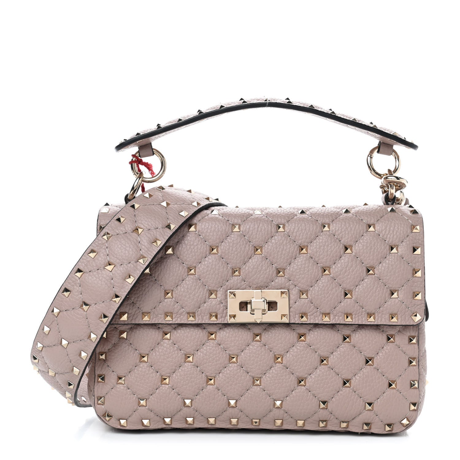 Valentino Garavani Grained Calfskin Medium Rockstud Spike Up Shoulder Bag Poudre 1 of 4