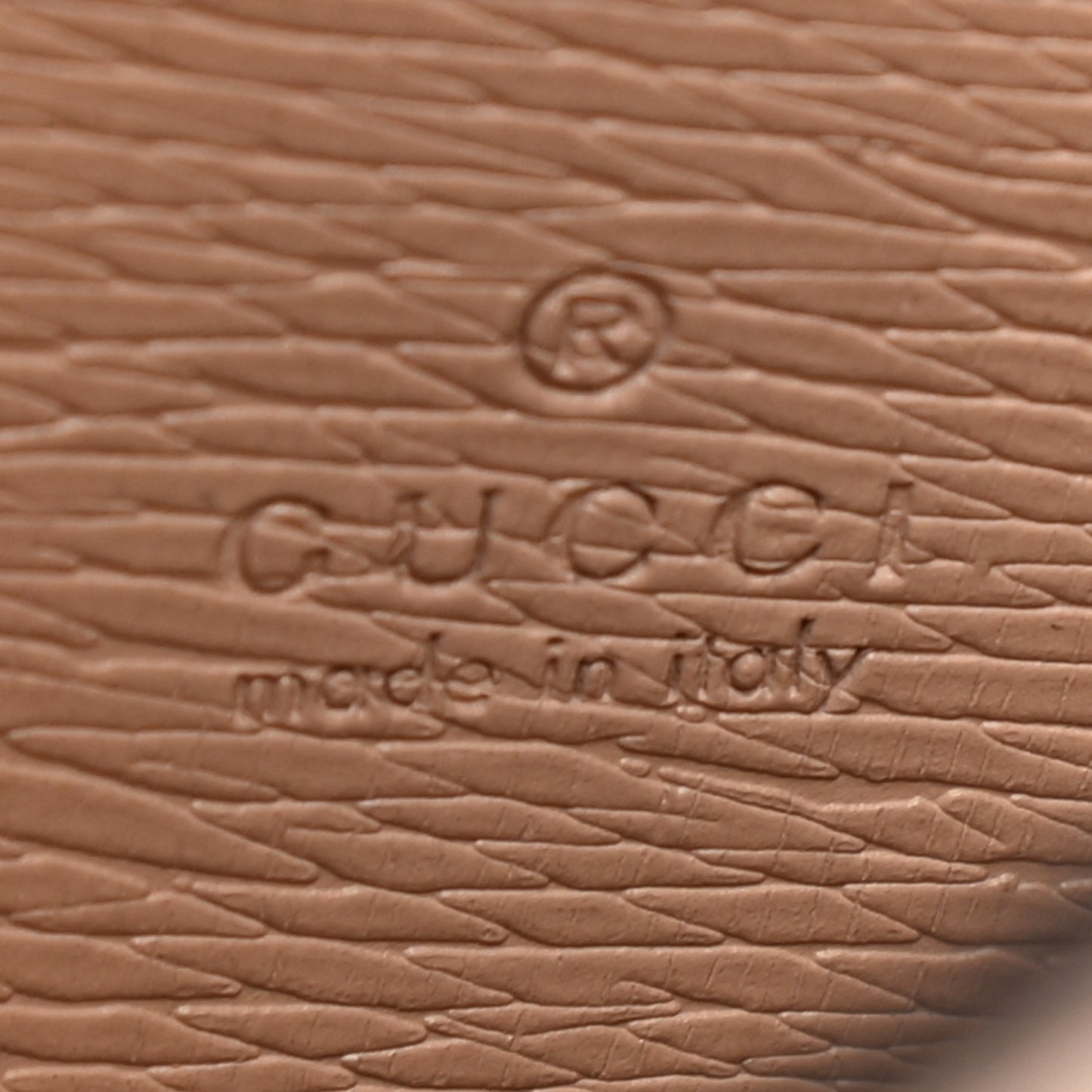 Textured Calfskin Icon Chain Wallet Pink Apricot