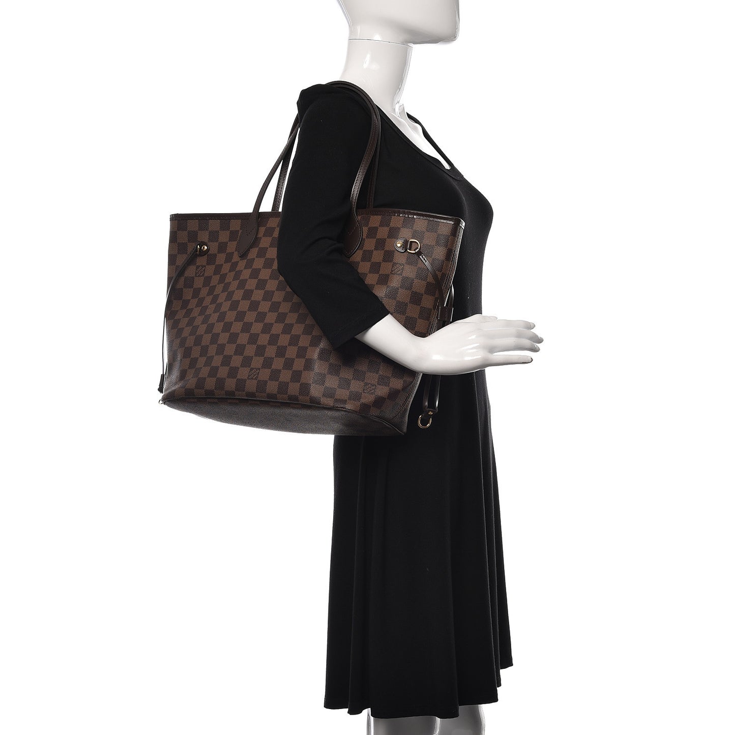 Damier Ebene Neo Neverfull MM Rose Ballerine