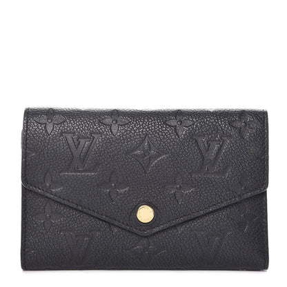 Louis Vuitton Empreinte Compact Curieuse Wallet Black 1 of 8