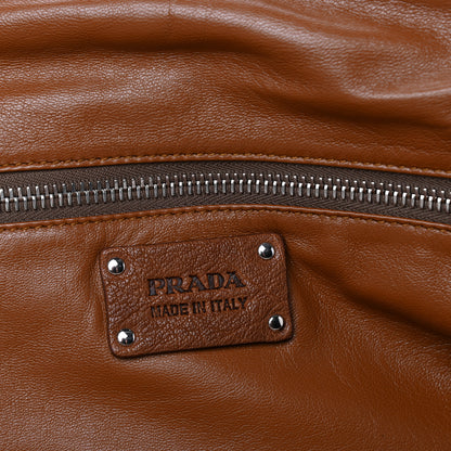 Prada Washed Buffalo Frame Bag Brandy 6 of 9
