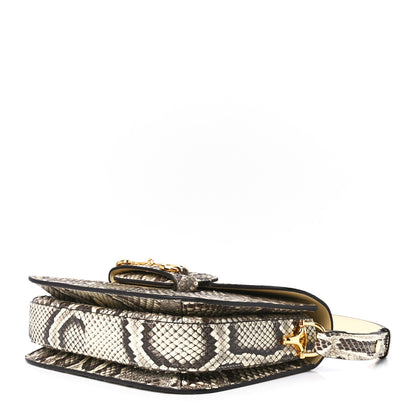 Gucci Snakeskin Horsebit 1955 Shoulder Bag Natural 11 of 13