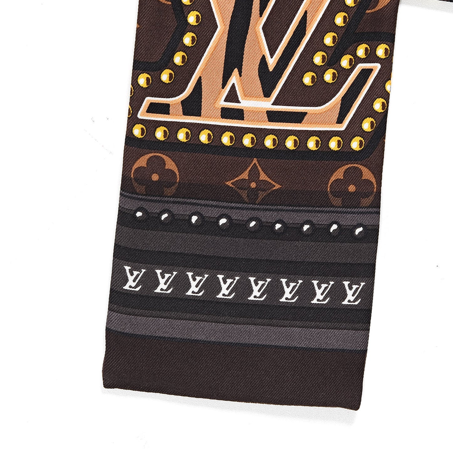 Silk Monogram LV World Bandeau Brown