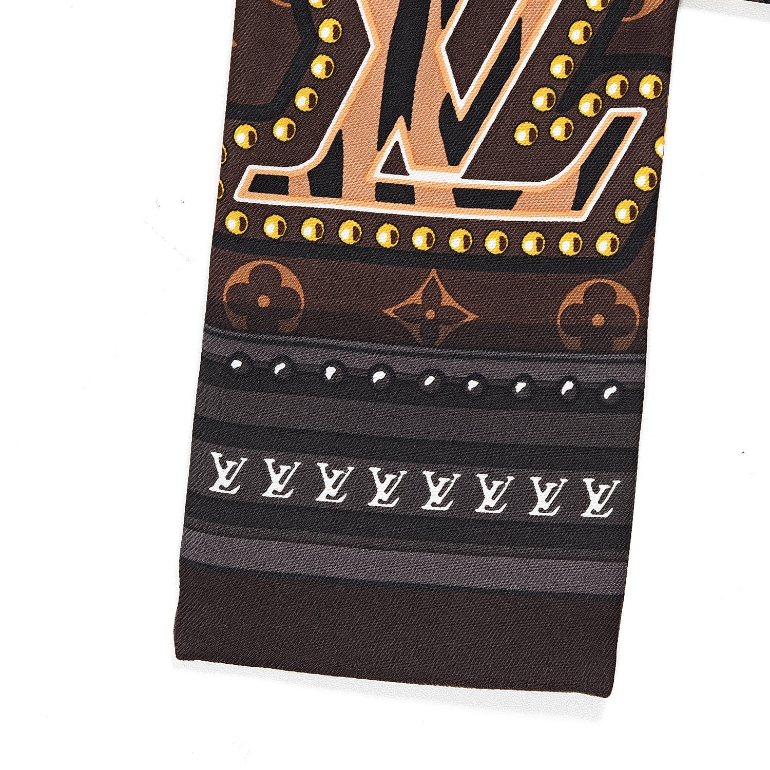 Louis Vuitton Silk Monogram LV World Bandeau Brown 4 of 5