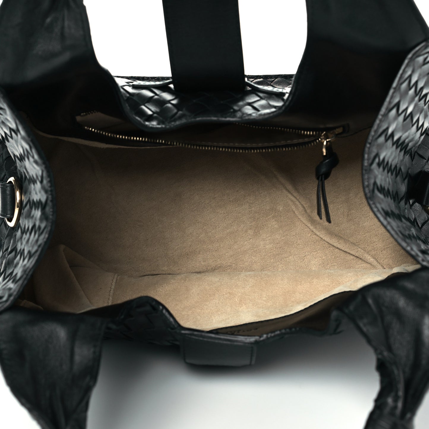 Nappa Intrecciato Shoulder Bag Black