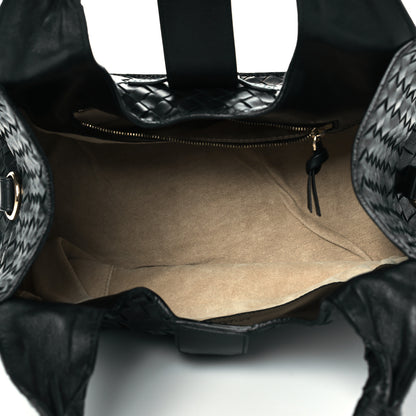 Bottega Veneta Nappa Intrecciato Shoulder Bag Black 4 of 9