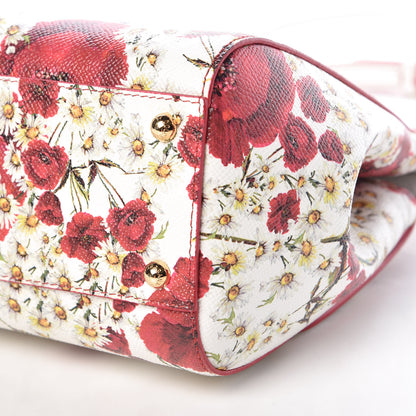Dolce & Gabbana Dauphine Floral Print Medium Miss Sicily Satchel White 8 of 8