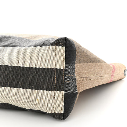 Burberry Coated Canvas Mega Check Medium Doodle Tote Black 8 of 10