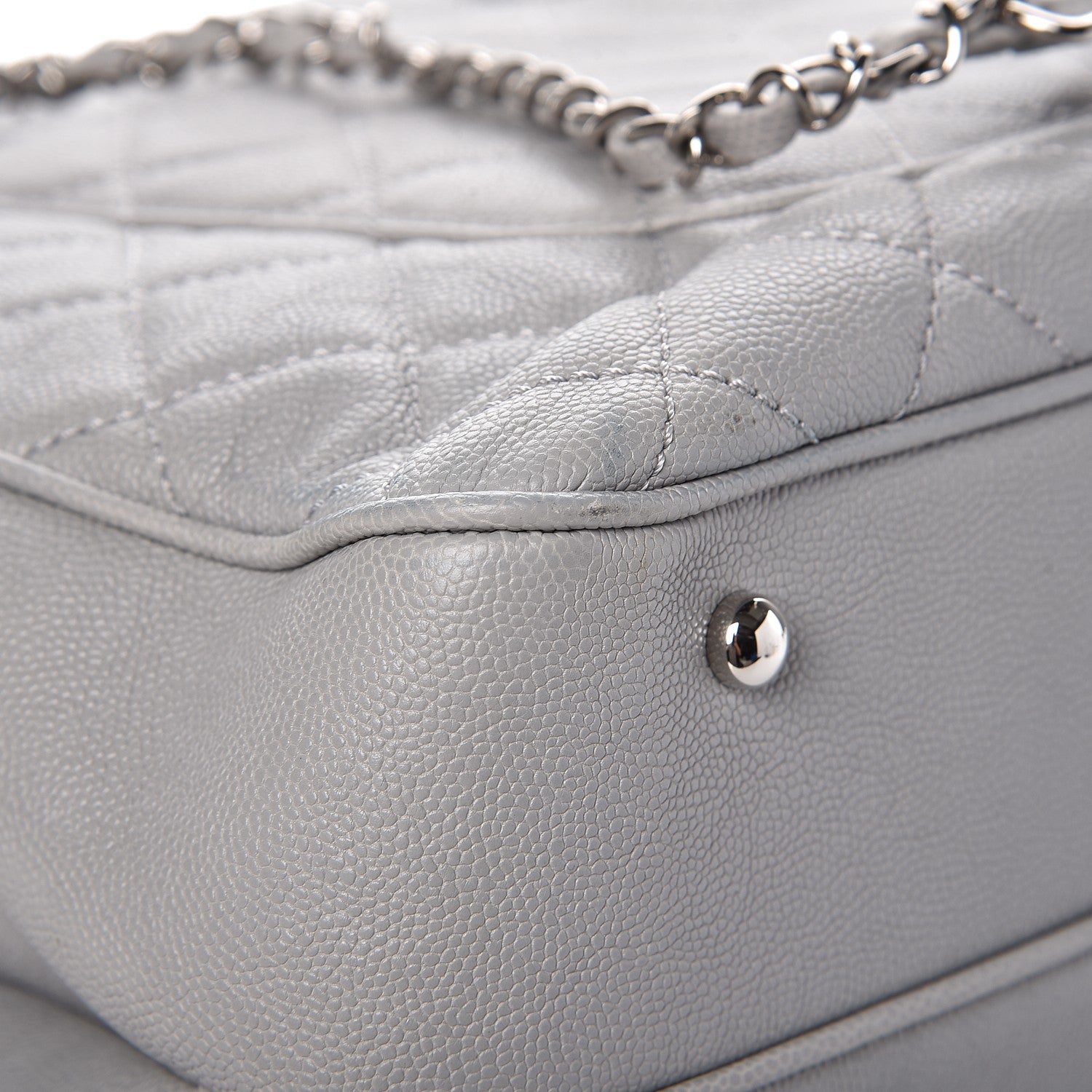 Chanel Caviar Quilted Large Urban Companion Top Handle Shopping Tote Grey 10 of 11