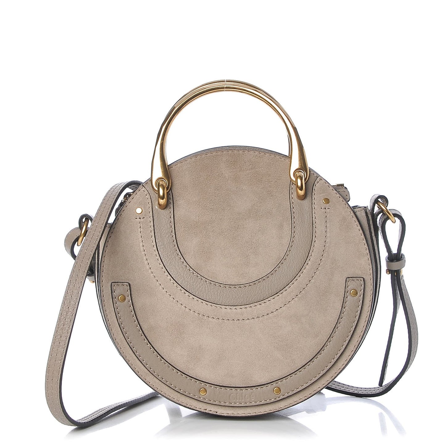 Calfskin Suede Small Pixie Bag Motty Grey