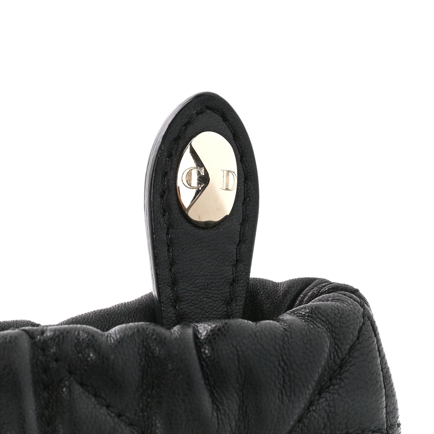Lambskin Cannage Pouch Black