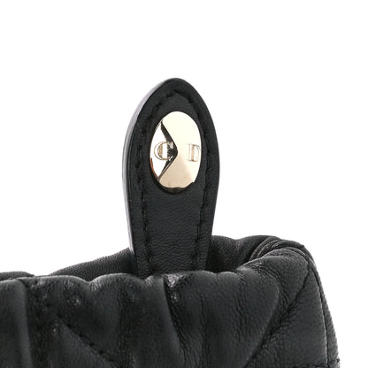 Christian Dior Lambskin Cannage Pouch Black 9 of 12