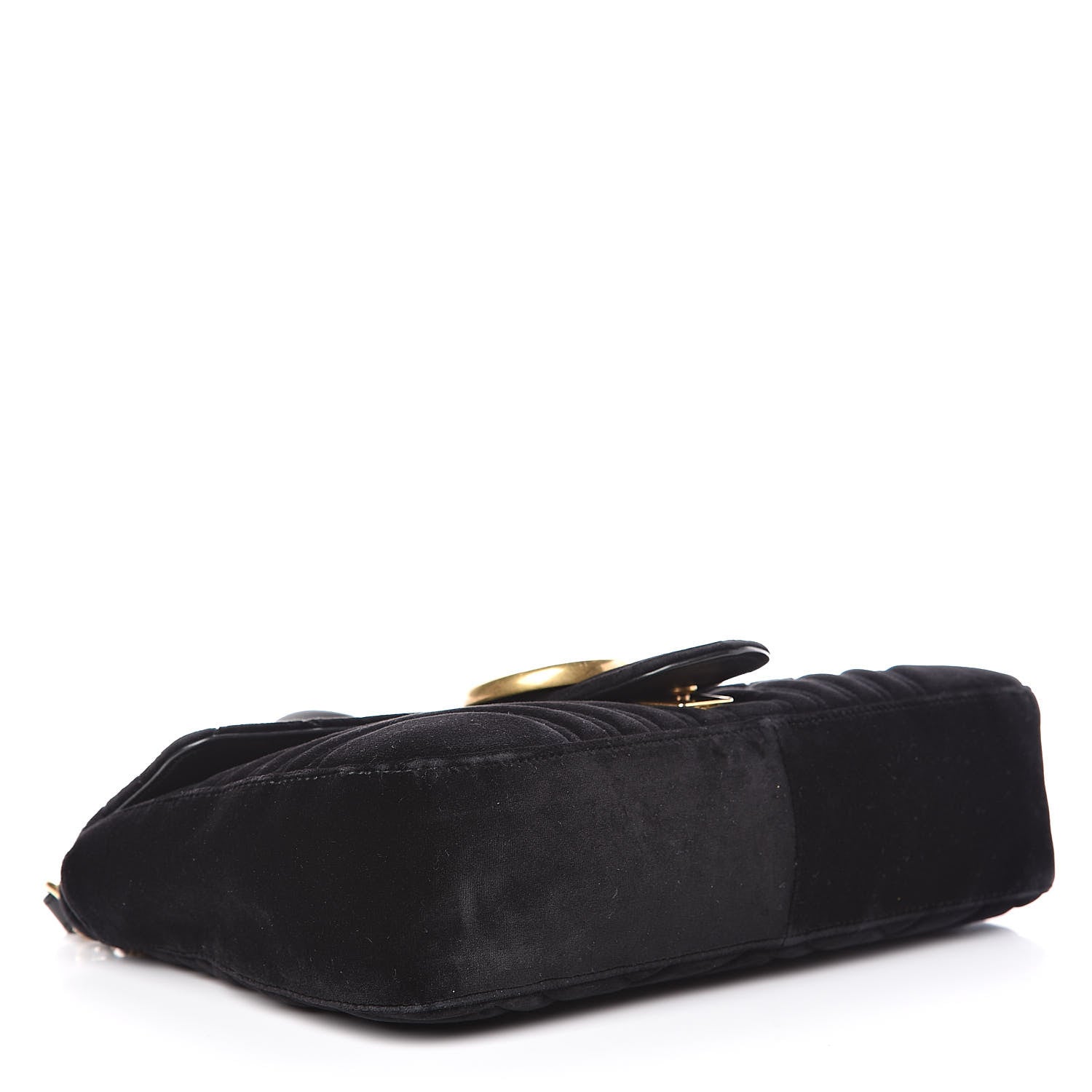 Gucci Velvet Matelasse Medium GG Marmont Shoulder Bag Black 4 of 14