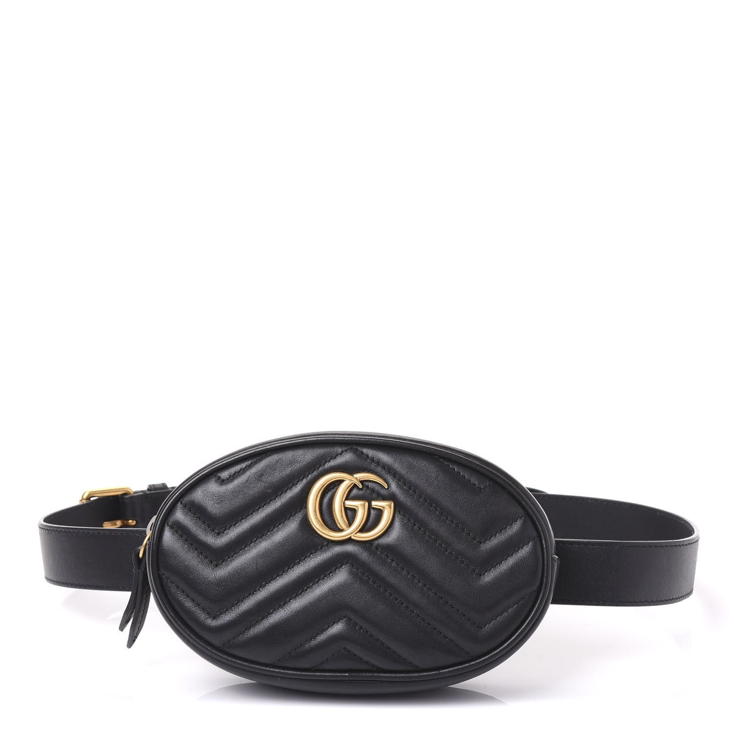 Calfskin Matelasse GG Marmont Belt Bag 95 38 Black