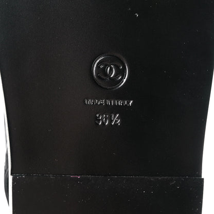 Chanel Lambskin Velcro Dad Sandals 36.5 Black 6 of 9