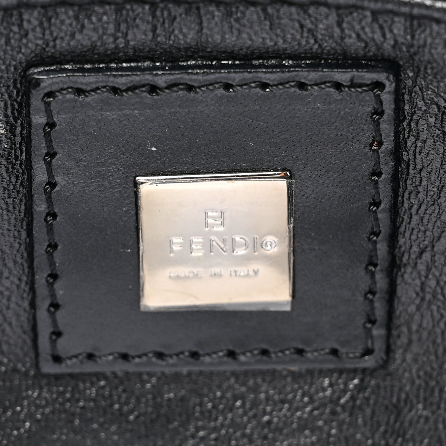 Fendi Wool Pochette Black Blue 6 of 12