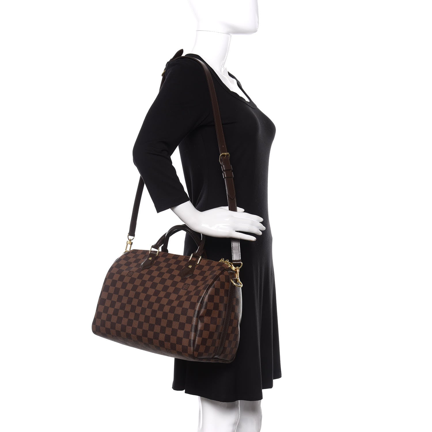 Louis Vuitton Damier Ebene Speedy Bandouliere 30 2 of 11