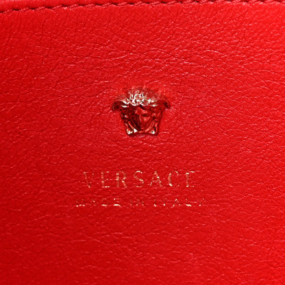 Versace Calfskin Palazzo Fringe Shoulder Bag Red 6 of 16