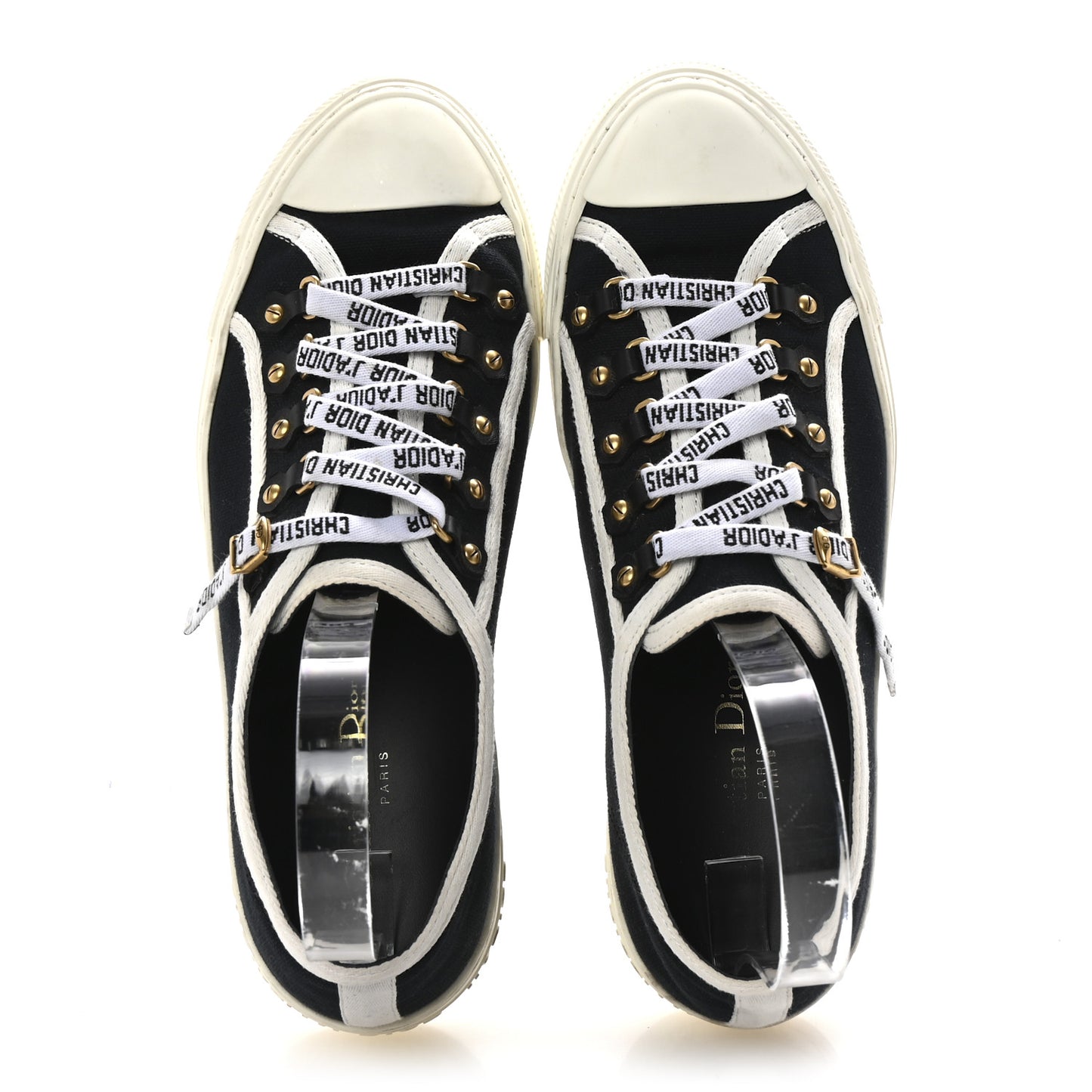 Canvas Walk'N'Dior Low Top Sneakers 39 Black