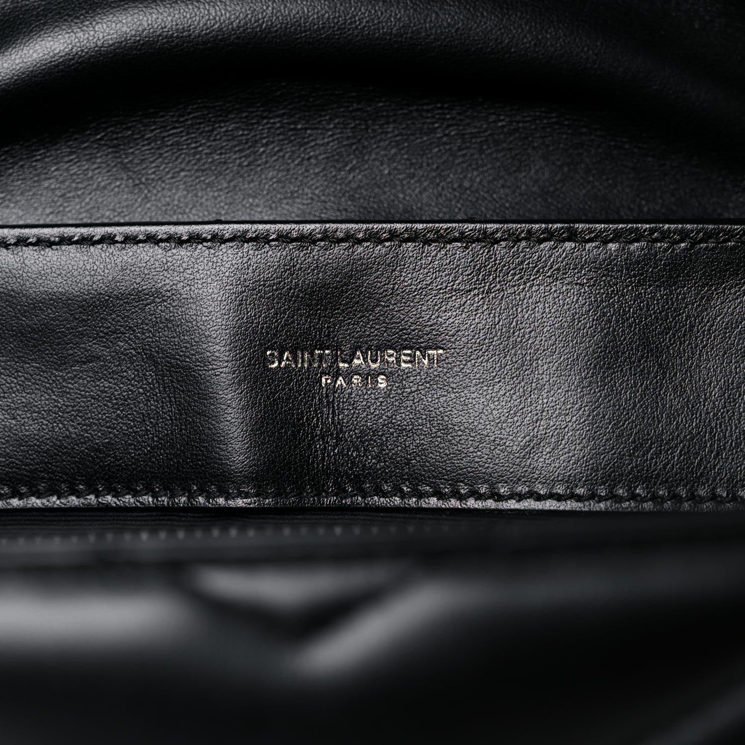 Saint Laurent Calfskin Y Quilted Monogram Medium Loulou Chain Satchel Black 6 of 12