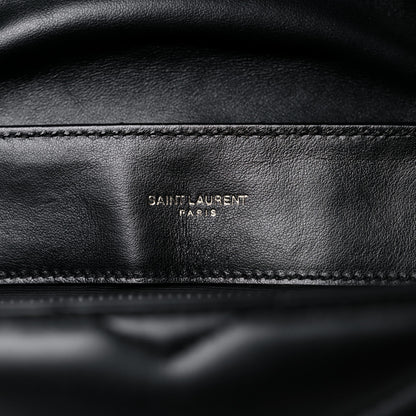 Saint Laurent Calfskin Y Quilted Monogram Medium Loulou Chain Satchel Black 6 of 12