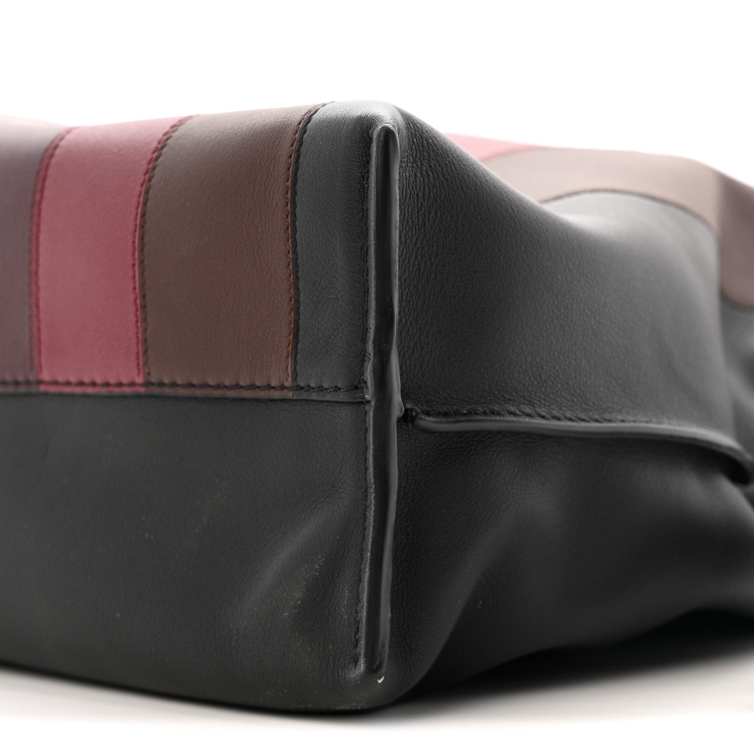Loewe X ALBERS Nappa Calfskin Medium Flamenco Knot Clutch Black Burgundy 9 of 10
