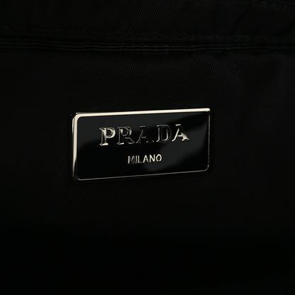 Prada Re-Nylon Nappa Triangle Quilted Padded Small Double Handled Zip Tote Black 5 of 9
