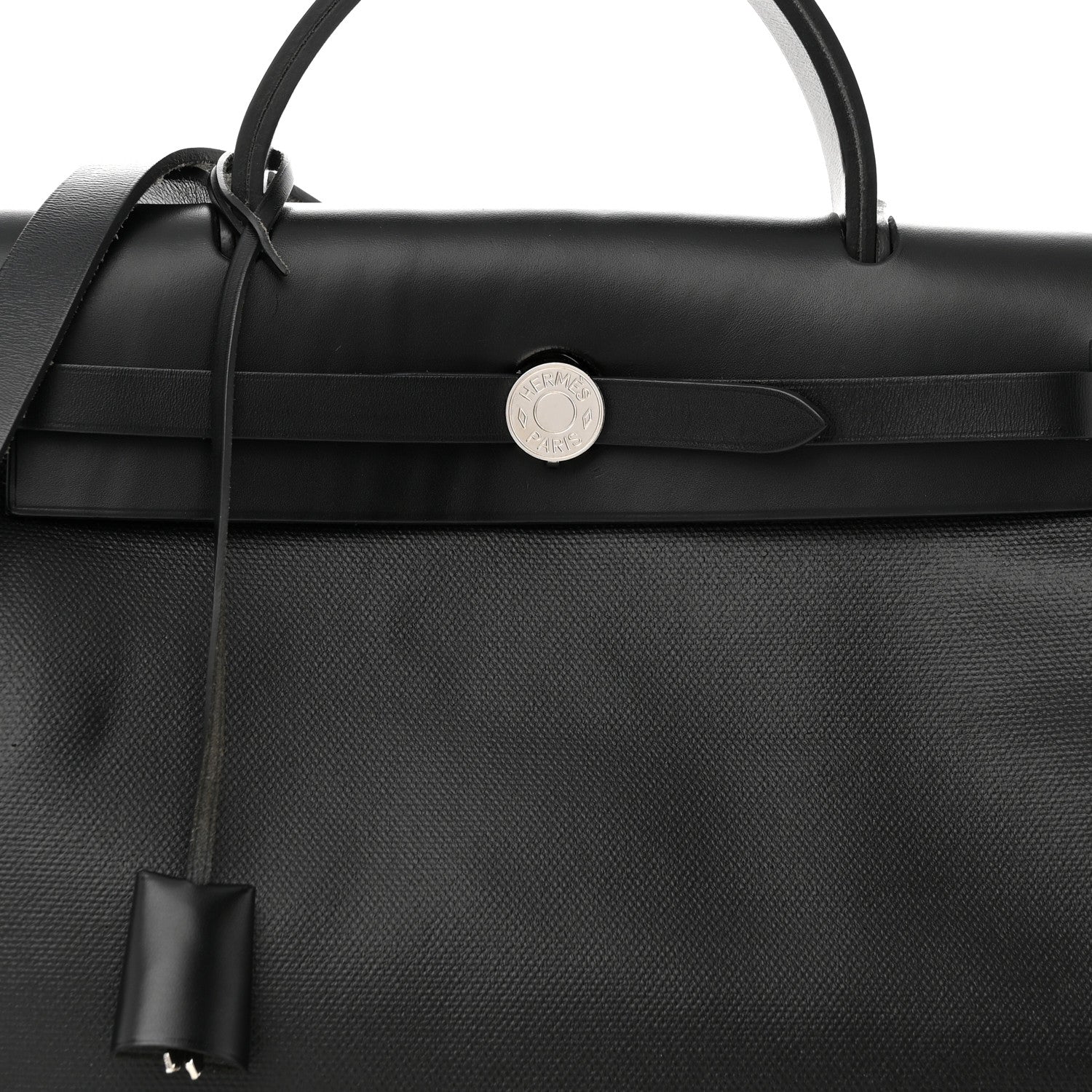 Hermes Toile H Berline Vache Hunter Herbag Zip PM 31 Black Ecru 9 of 12